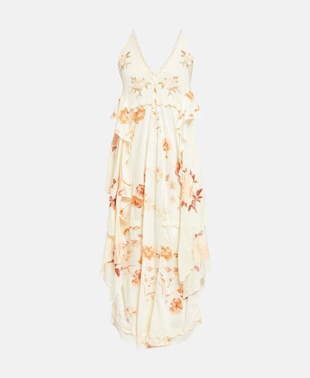 

Длинное платье Free People, экрю