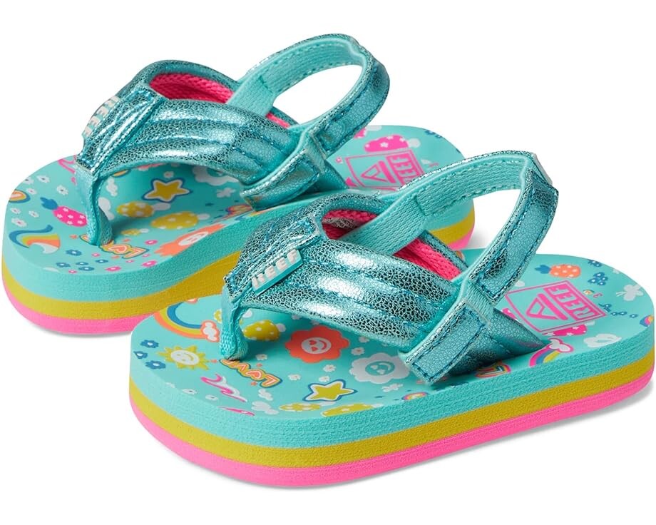 

Сандалии Reef Reef Little Ahi Flip Flop, цвет Love Rainbow