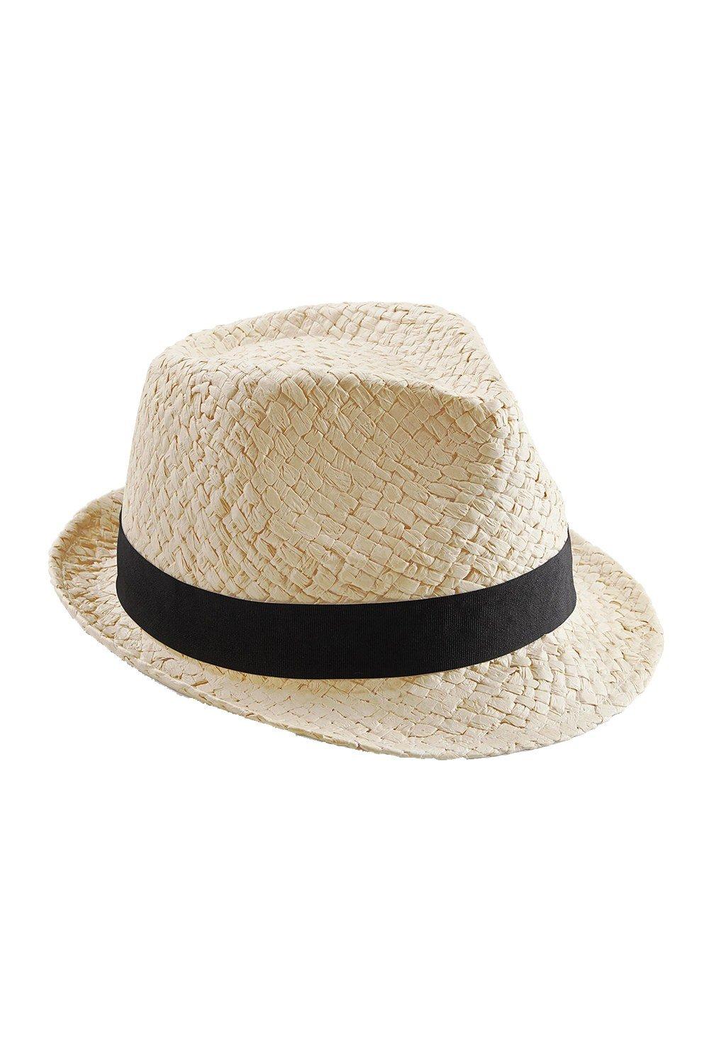 Соломенная шляпа-трилби для фестиваля Beechfield, обнаженная цена и фото