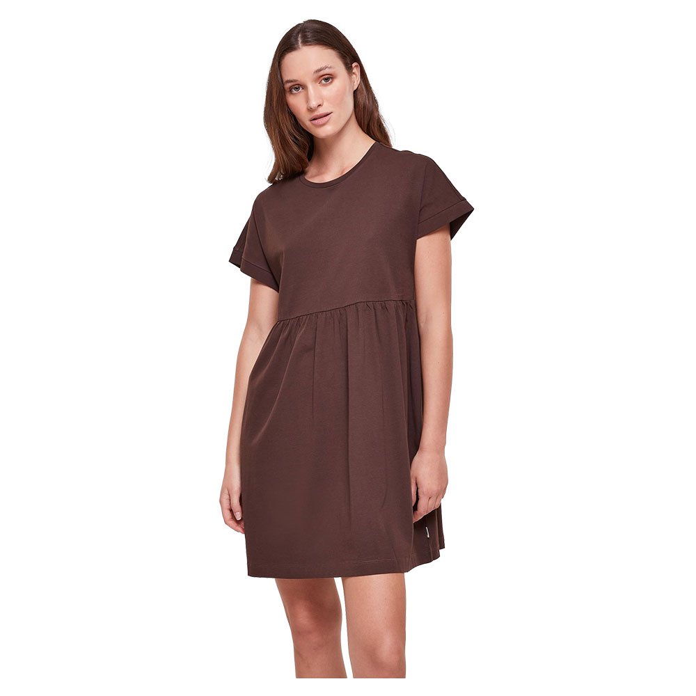

Короткое платье Urban Classics Organic Empire Valance Short Sleeve, коричневый