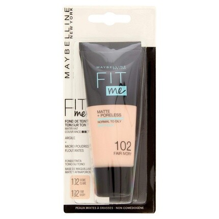 

Maybelline New York Fit Me Матовый флюид без пор для нормальной и жирной кожи 102 Ivory 30 мл