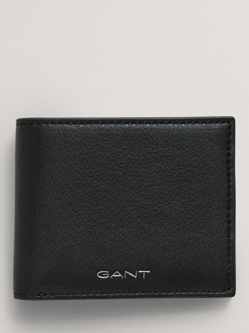 

Кожаный складной кошелек GANT, черный