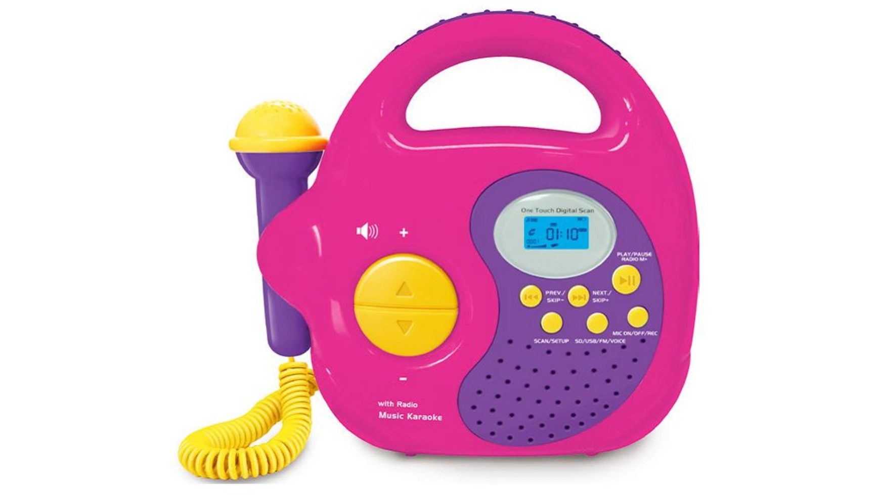 Müller Toy Place Музыкальный плеер, радио и воспроизведение MP3 с микрофоном, розовый