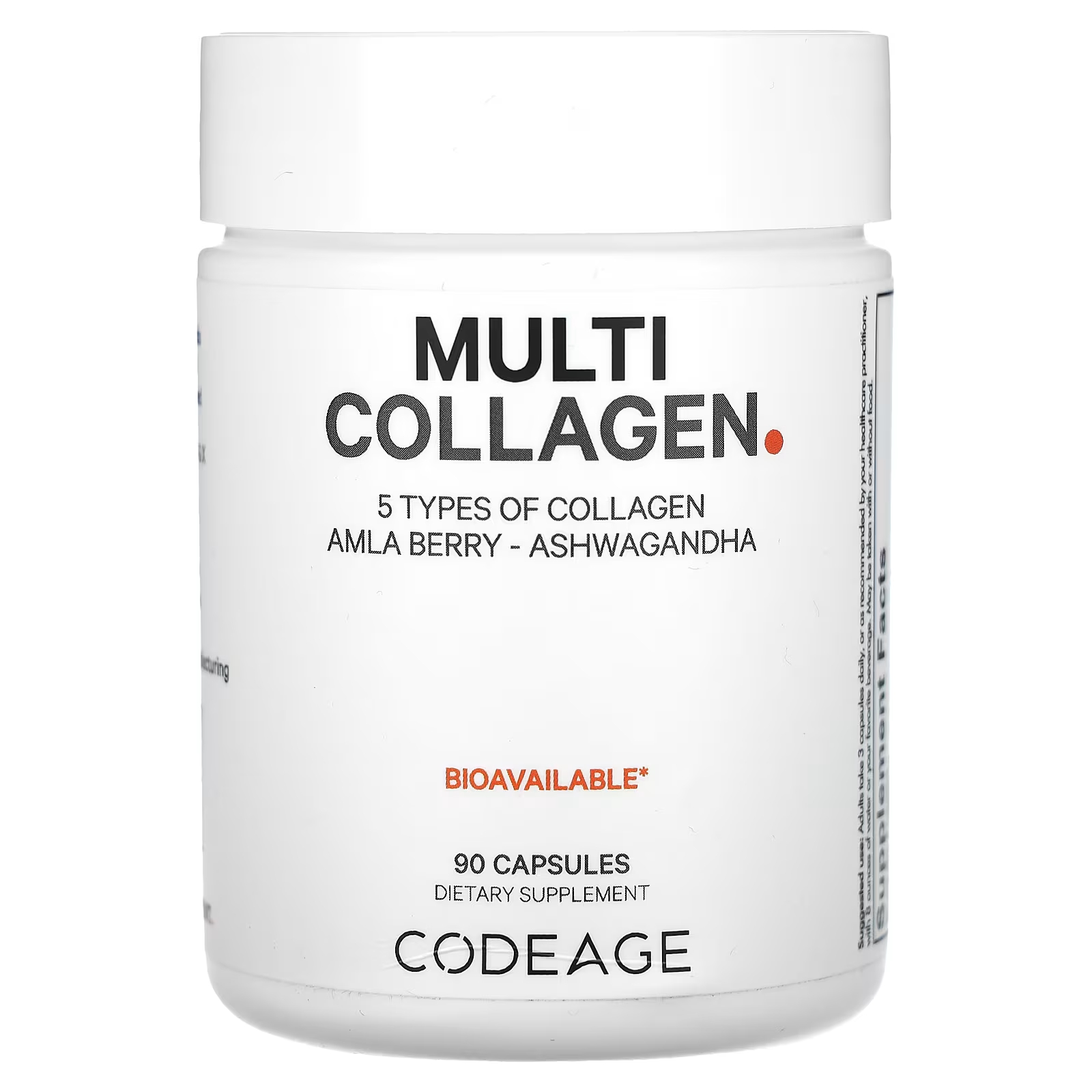 Пищевая добавка Codeage Мульти Коллаген без молочных продуктов, 90 капсул codeage гидролизованный мультиколлагеновый протеин смесь для суставов 90 капсул
