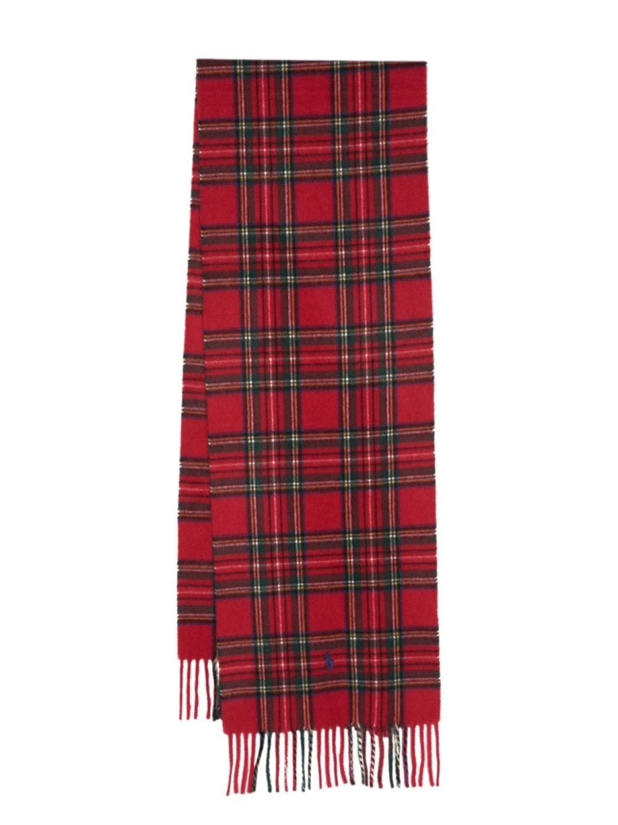 

Polo Ralph Lauren Polo Pony-embroidered tartan check-print scarf, красный