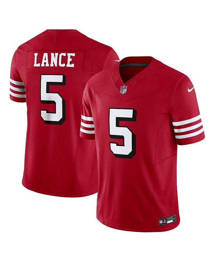 

Мужское джерси Trey Lance Scarlet San Francisco 49ers Vapor FUSE Limited Nike, цвет Scarlet