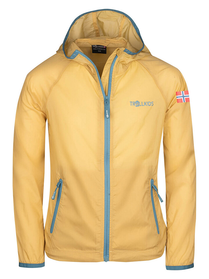 

Функциональная куртка Trollkids Windbreaker Fjell, желтый
