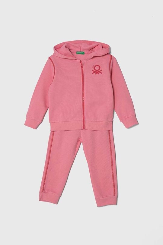 

United Colors of Benetton Детский хлопковый спортивный костюм, розовый