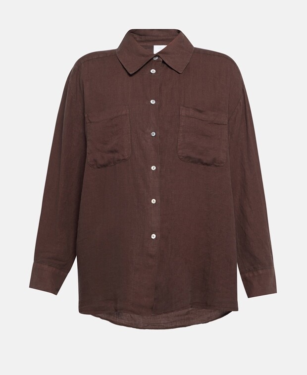 

Льняная блузка органик FTC Cashmere, кофе