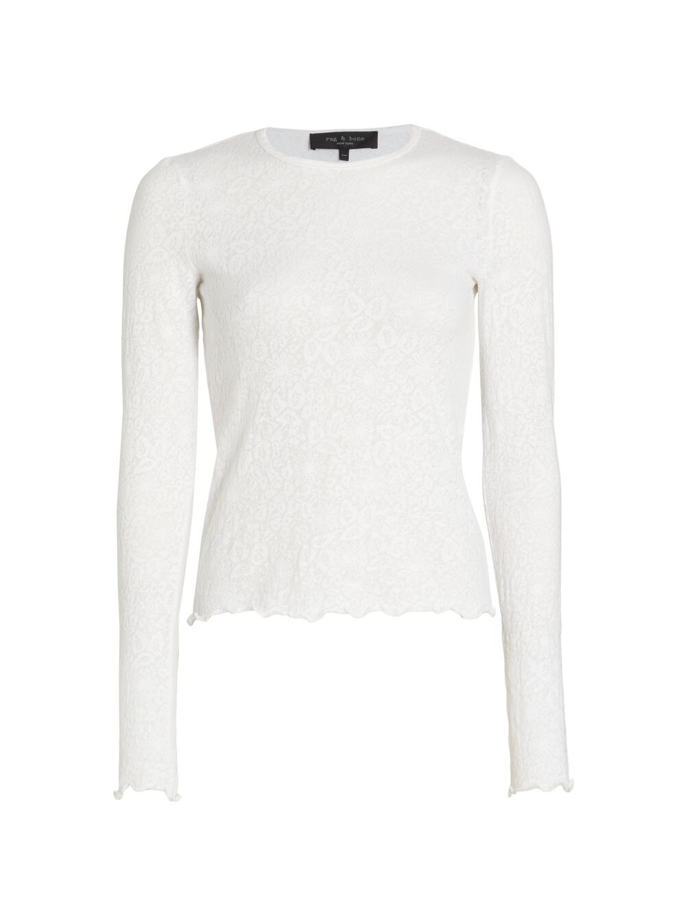 

Жаккардовый свитер Gemma L/S rag & bone, белый