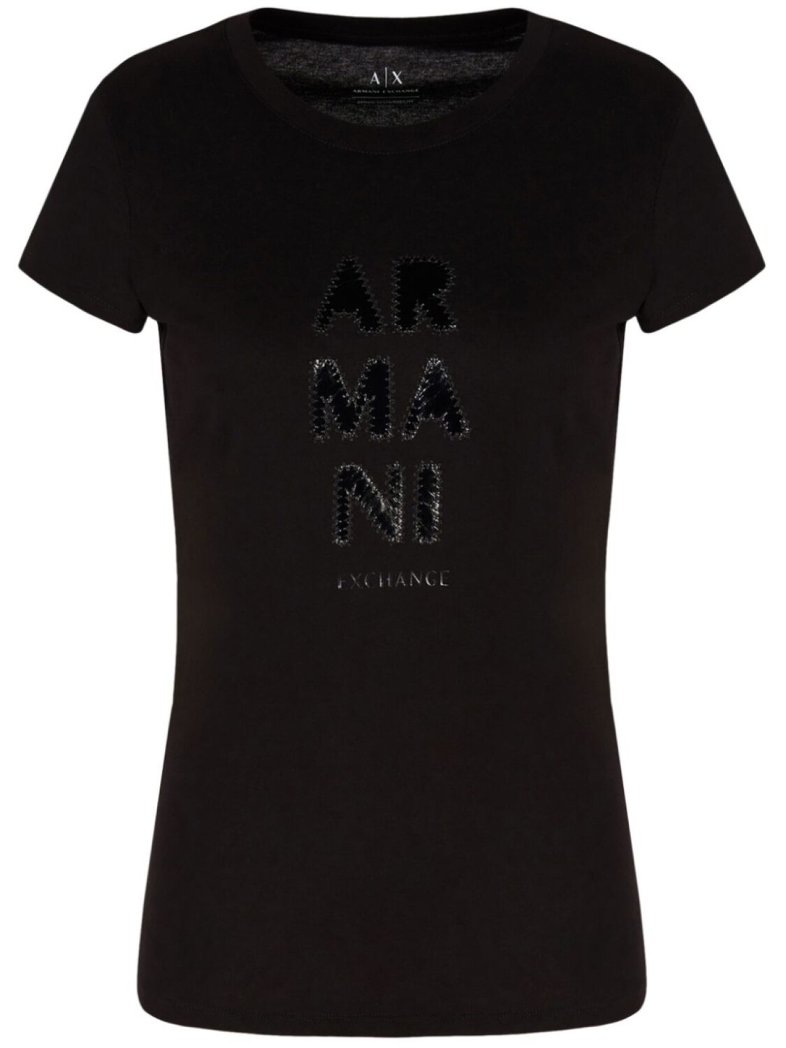

Armani Exchange футболка с нашивкой-логотипом, черный