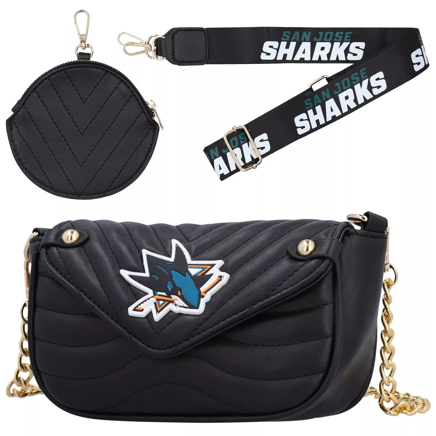 

Женская сумка Cuce San Jose Sharks из веганской кожи с ремешком