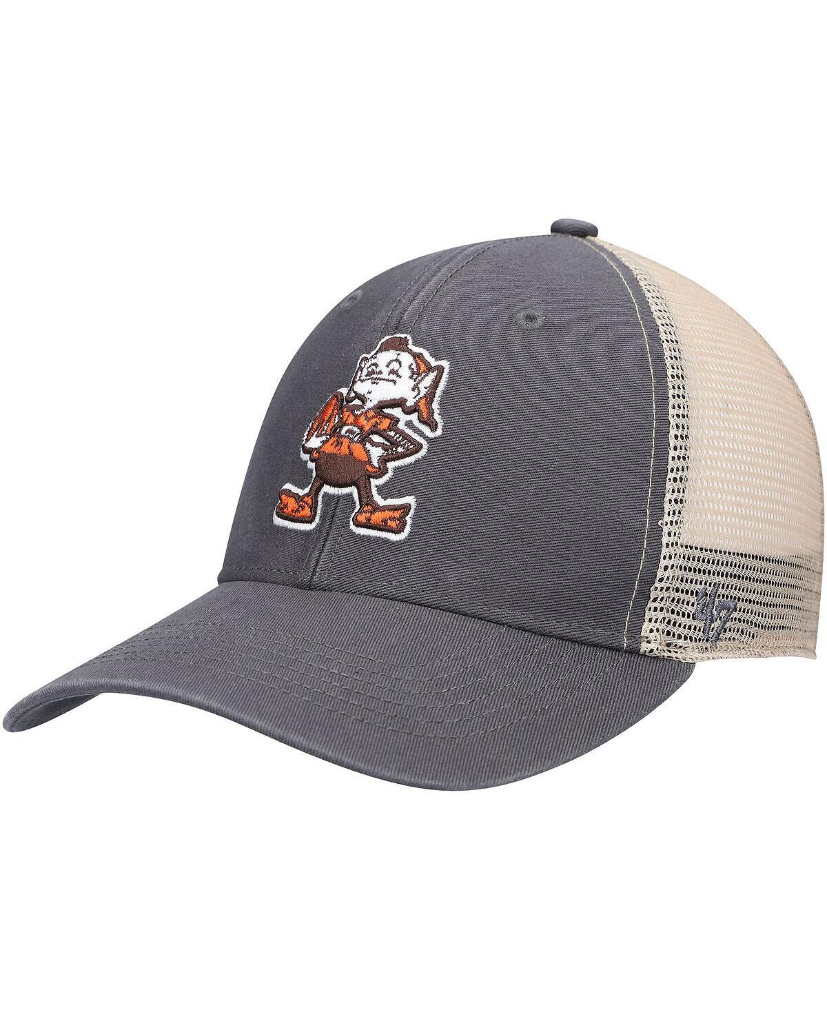 Мужская темно-серая натуральная кепка '47 Cleveland Browns Flagship MVP Snapback '47 Brand