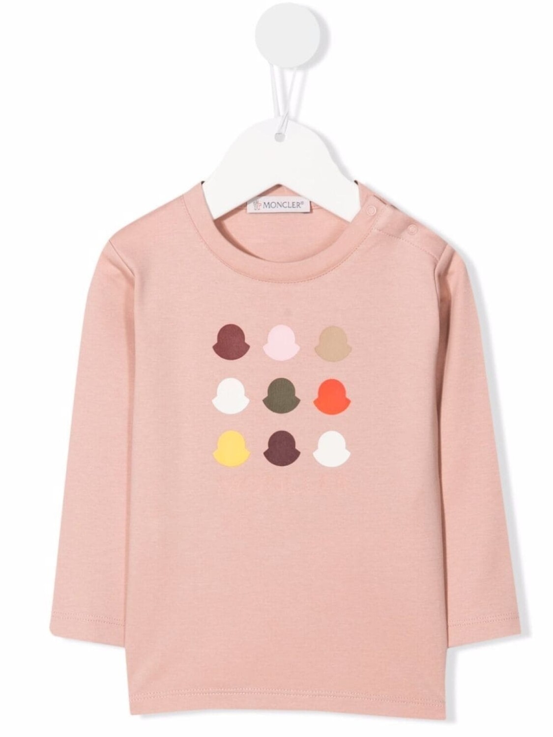 

Moncler Enfant футболка с абстрактным принтом, розовый
