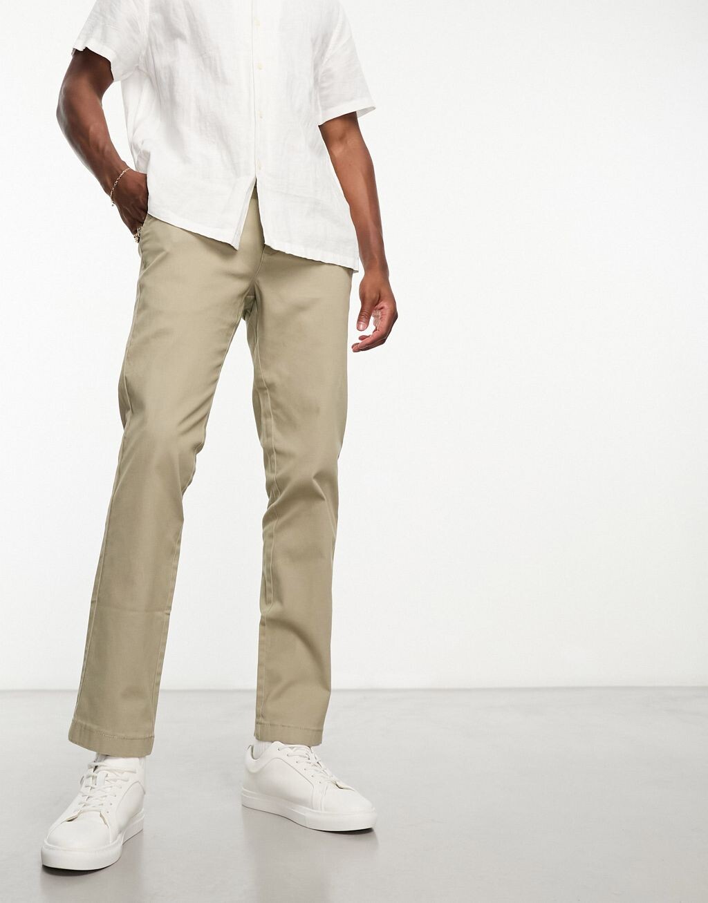 

Светло-коричневые узкие эластичные брюки чинос Ben Sherman, Коричневый