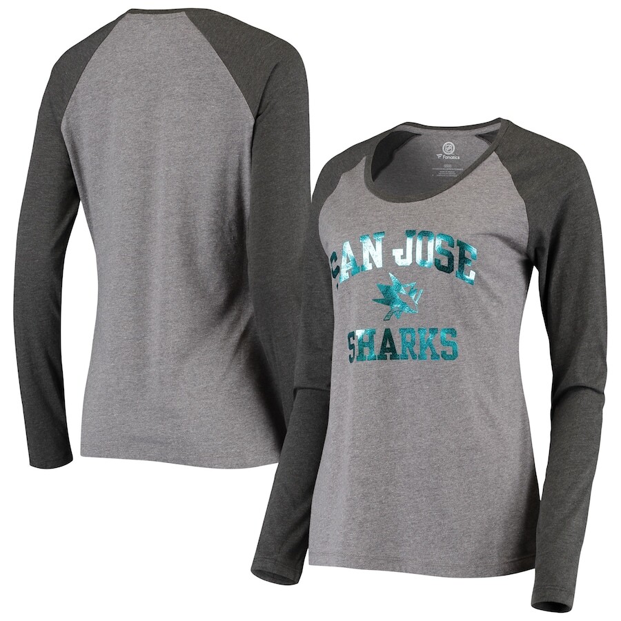 

Футболка с длинным рукавом Fanatics Branded San Jose Sharks, серый