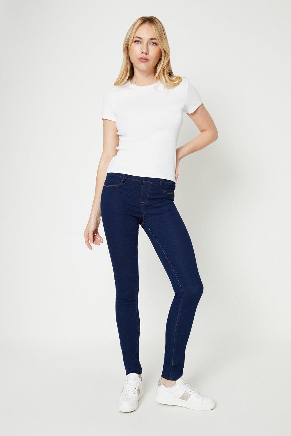 

Джинсовые джеггинсы с высокой посадкой Dorothy Perkins, синий