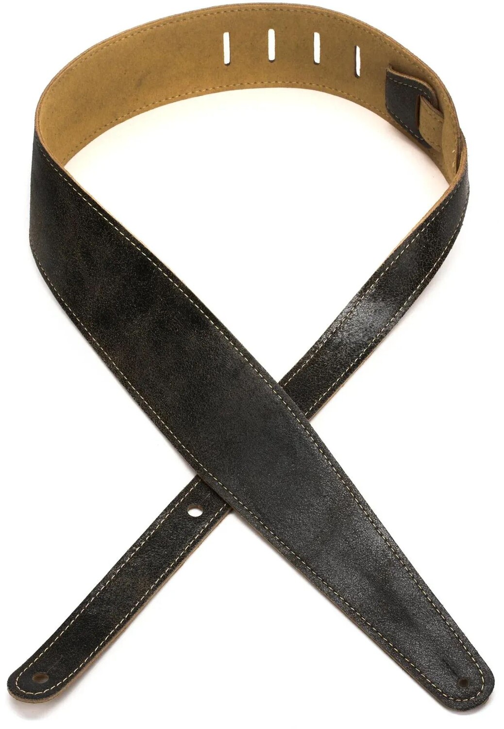 

Ремешок для гитары LM Products Relic Leather шириной 2,875 дюйма — черный
