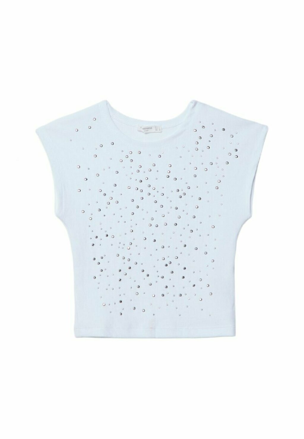 

Топ STUDDED WITH CAP SLEEVES Stradivarius, белый