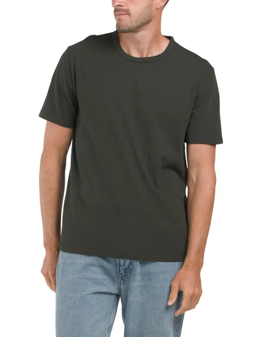 

Футболка с короткими рукавами Garment Dye Vince, цвет Moss Green