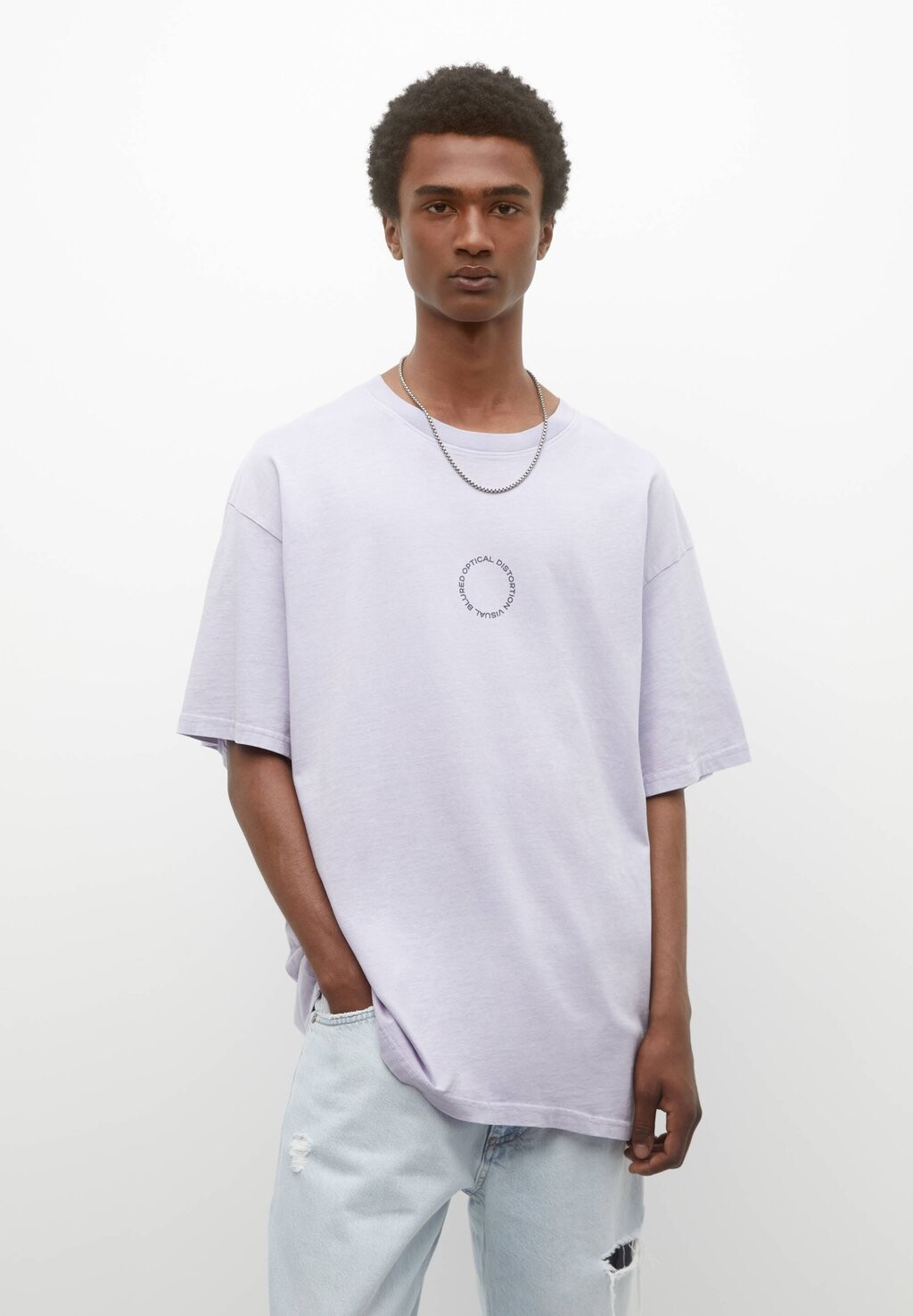 

Футболка с принтом PULL&BEAR, сиреневый