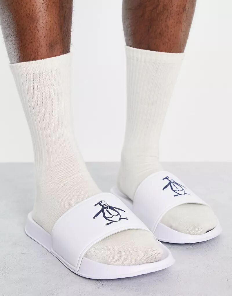Белые сандалии с логотипом Original Penguin