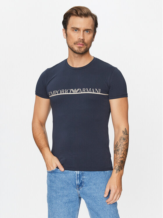 

Футболка стандартного кроя Emporio Armani Underwear, синий