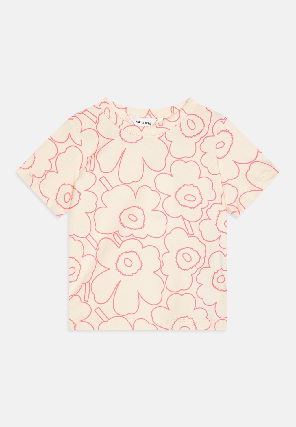 Футболка с принтом SOIDA MINI PIIRTO UNIKKO I Marimekko, цвет off-white/pink футболка с принтом soida ruutu unikko ii marimekko цвет red off white light green