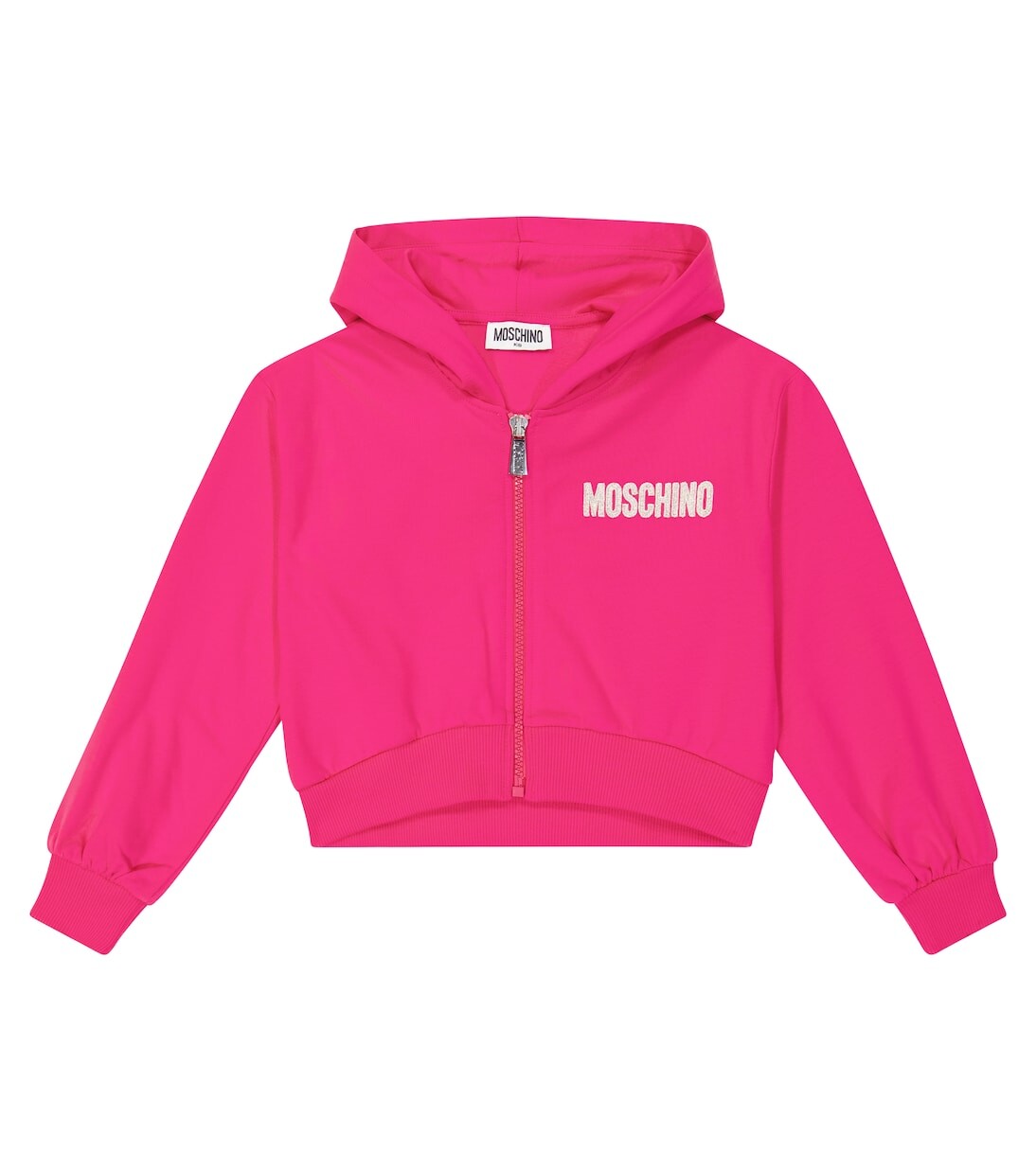 

Худи на молнии с логотипом Moschino, розовый