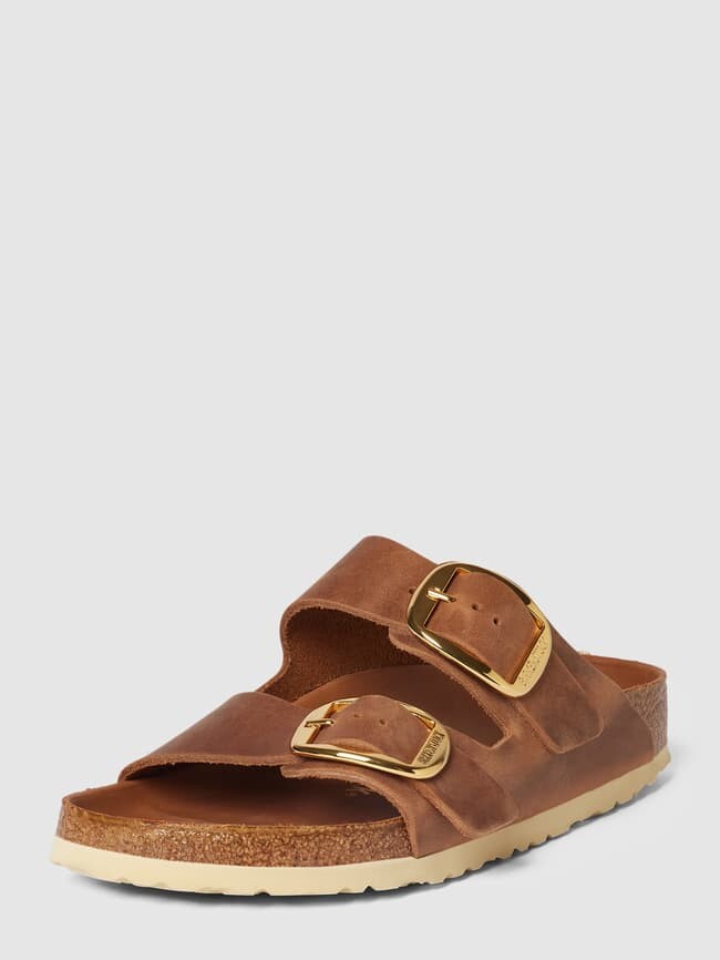 

Шлепанцы из натуральной кожи модель "Аризона" Birkenstock, коньячный цвет
