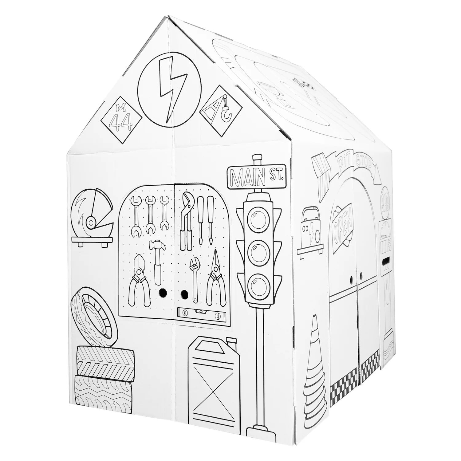 Легкий игровой домик Пит-стоп Гараж Картонный игровой домик Easy Playhouse игровой домик гараж 011102