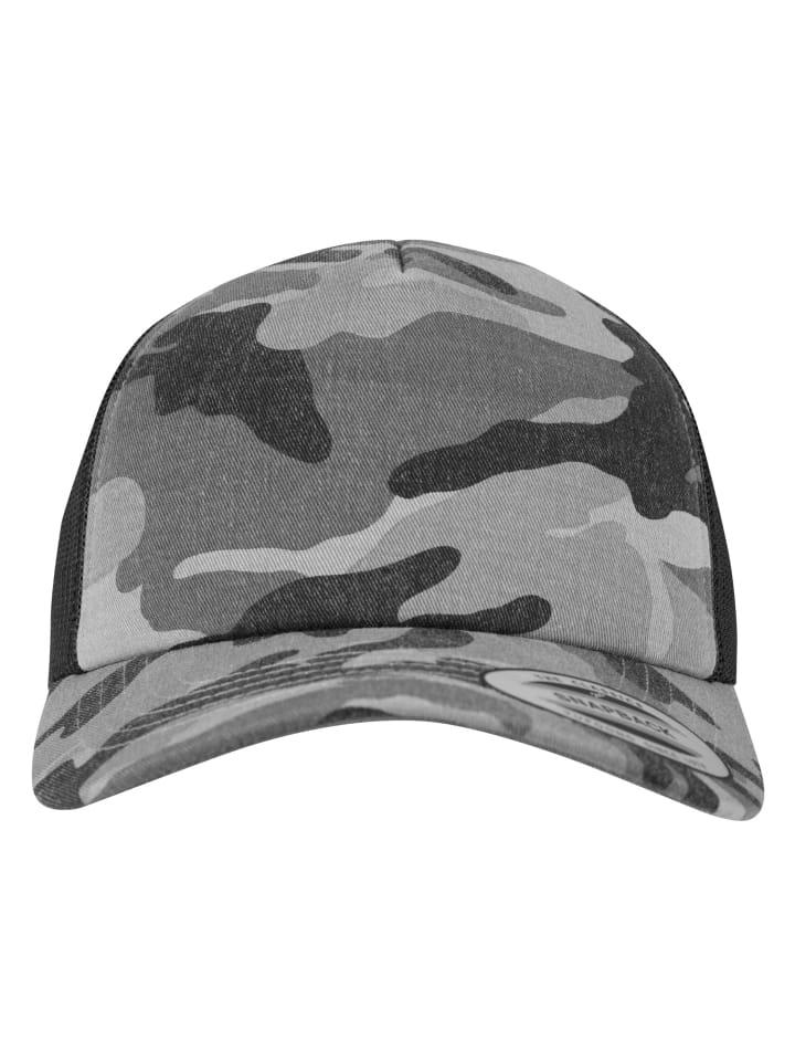 

Бейсболка Flexfit Trucker, цвет dark camo/blk