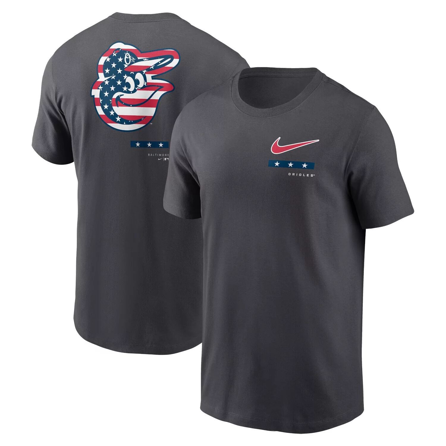 

Мужская футболка Nike антрацитового цвета Baltimore Orioles Americana