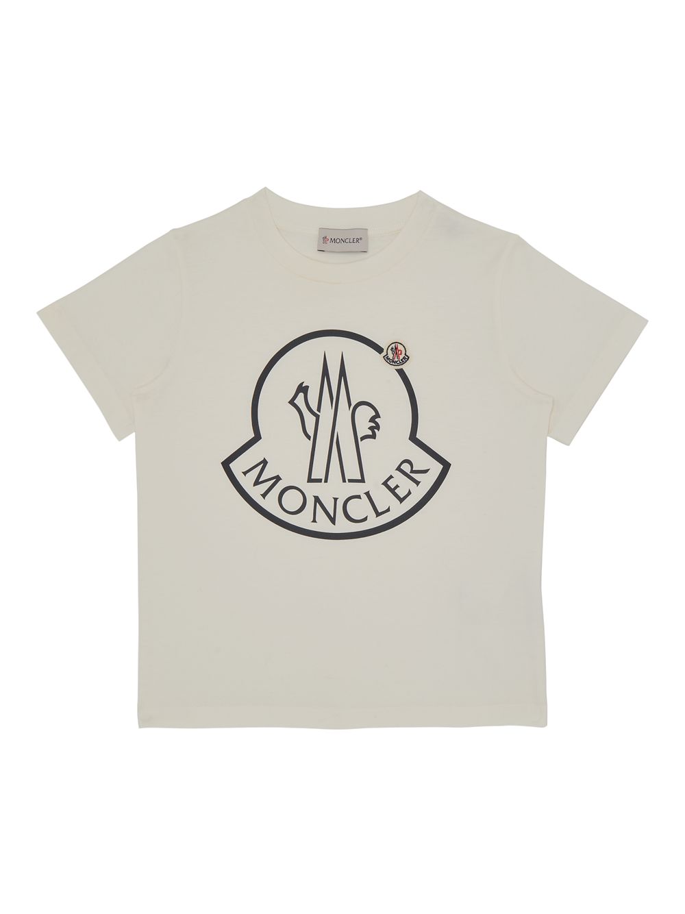 Хлопковая футболка с логотипом для маленьких девочек и девочек Moncler, белый