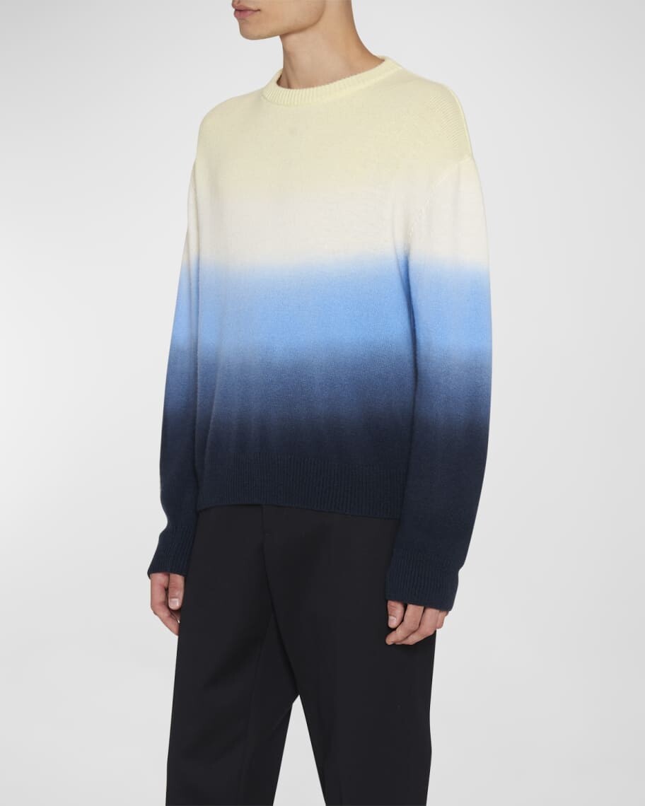 

Мужской шерстяной свитер с эффектом омбре Jil Sander, Черный