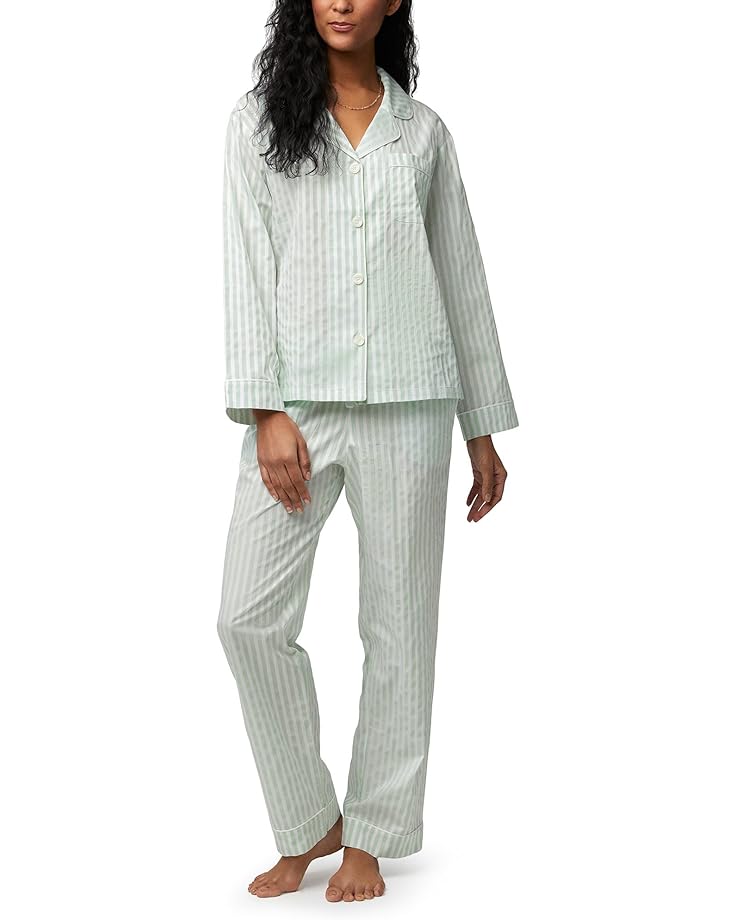цена Пижама Bedhead PJs Long Sleeve Classic, цвет Mint 3-D Stripe