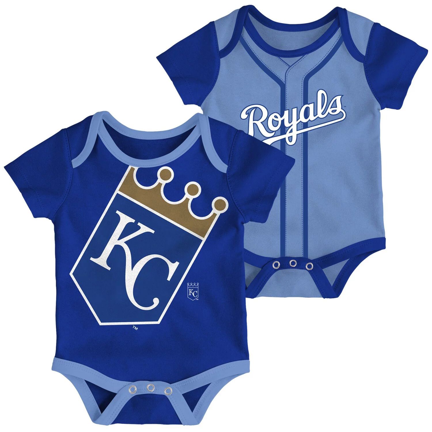 Комплект из 2 двойных боди Infant Royal/Голубой Kansas City Royals Outerstuff