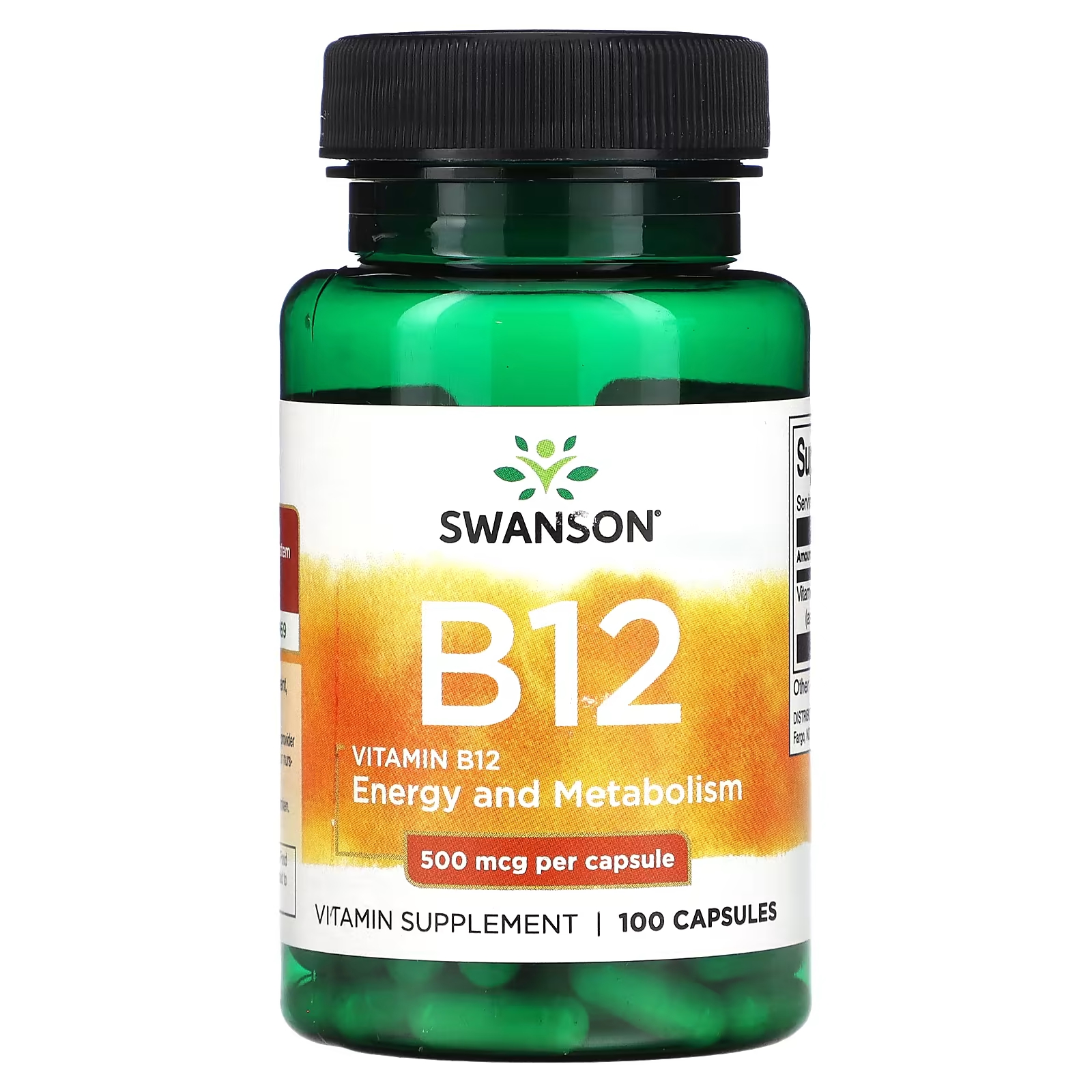 Витамин B12 Swanson 500 мкг, 100 капсул