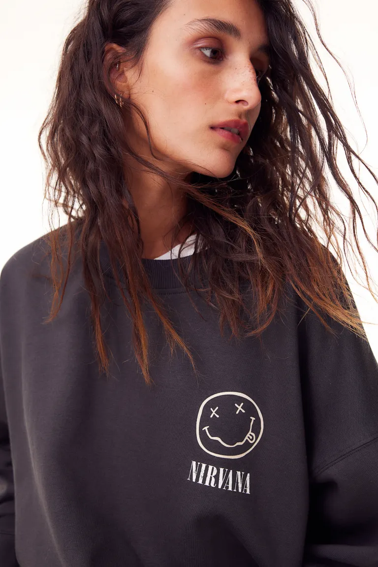 

Объемная толстовка H&M, серый