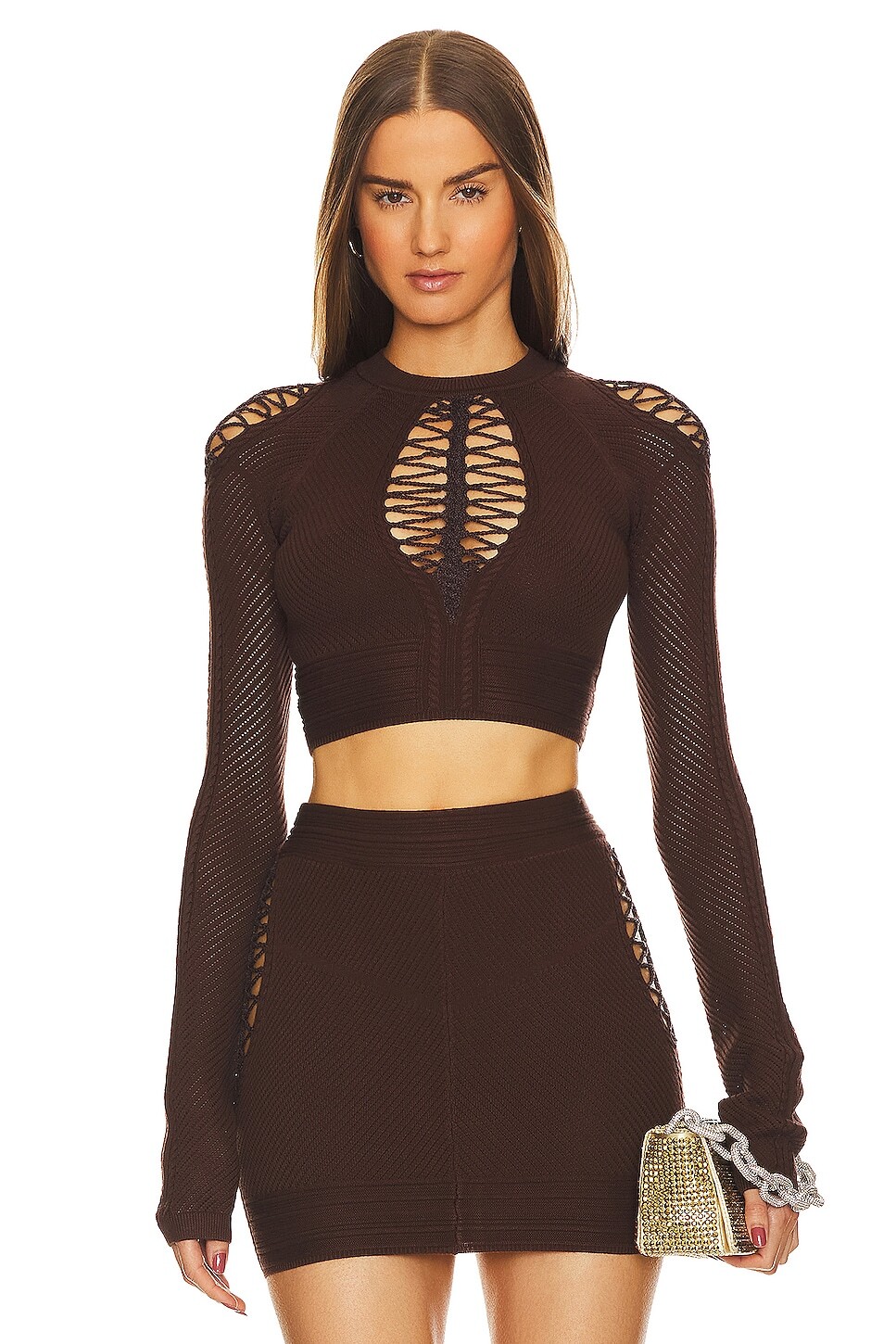 

Топ Michael Costello x REVOLVE Kory, коричневый