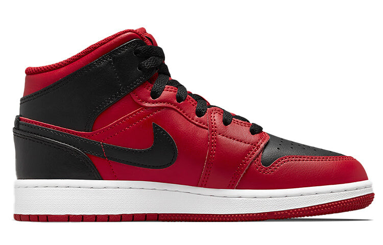 

Кроссовки Баскетбольные Air Jordan 1 Mid, красный-черный