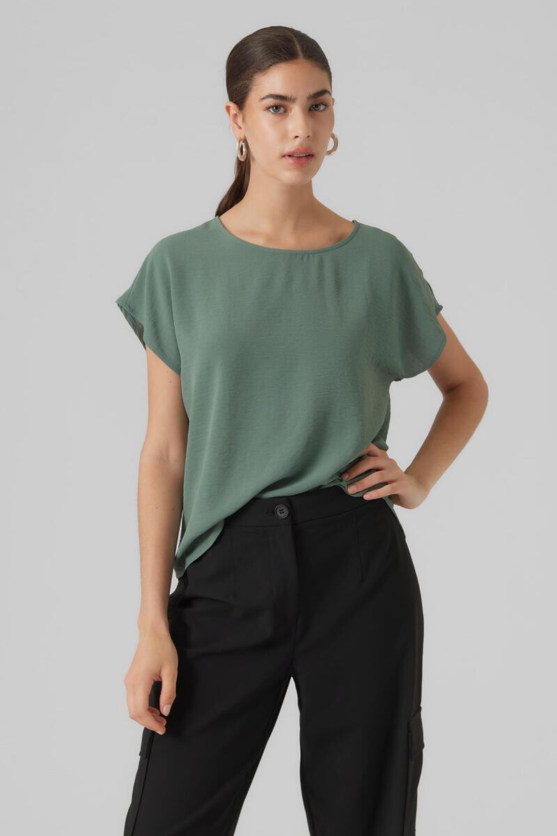 

Женская свободная блузка с короткими рукавами Vero Moda, зеленый