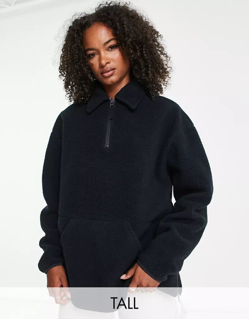

Темно-серый свитшот в стиле тедди Topshop