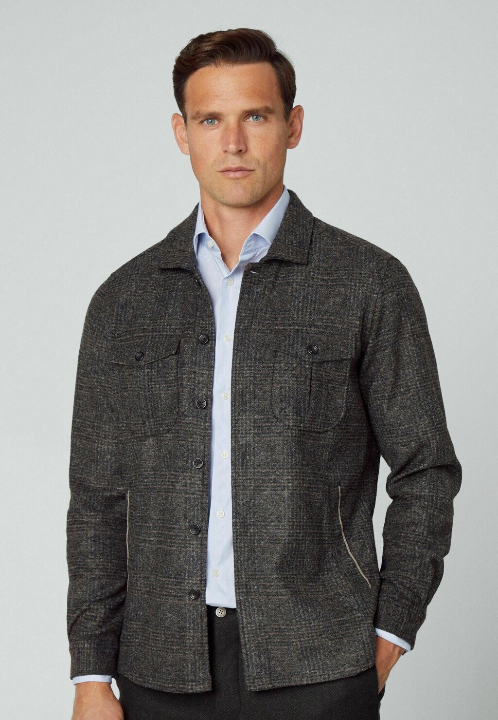 

Легкая куртка Check Hackett London, коричневый
