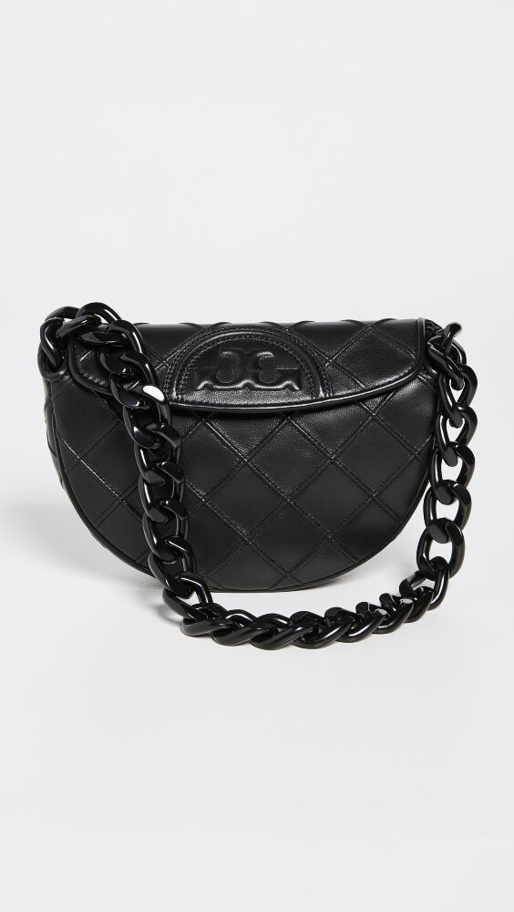 

Сумка через плечо Tory Burch Mini Fleming Soft Crescent, черный