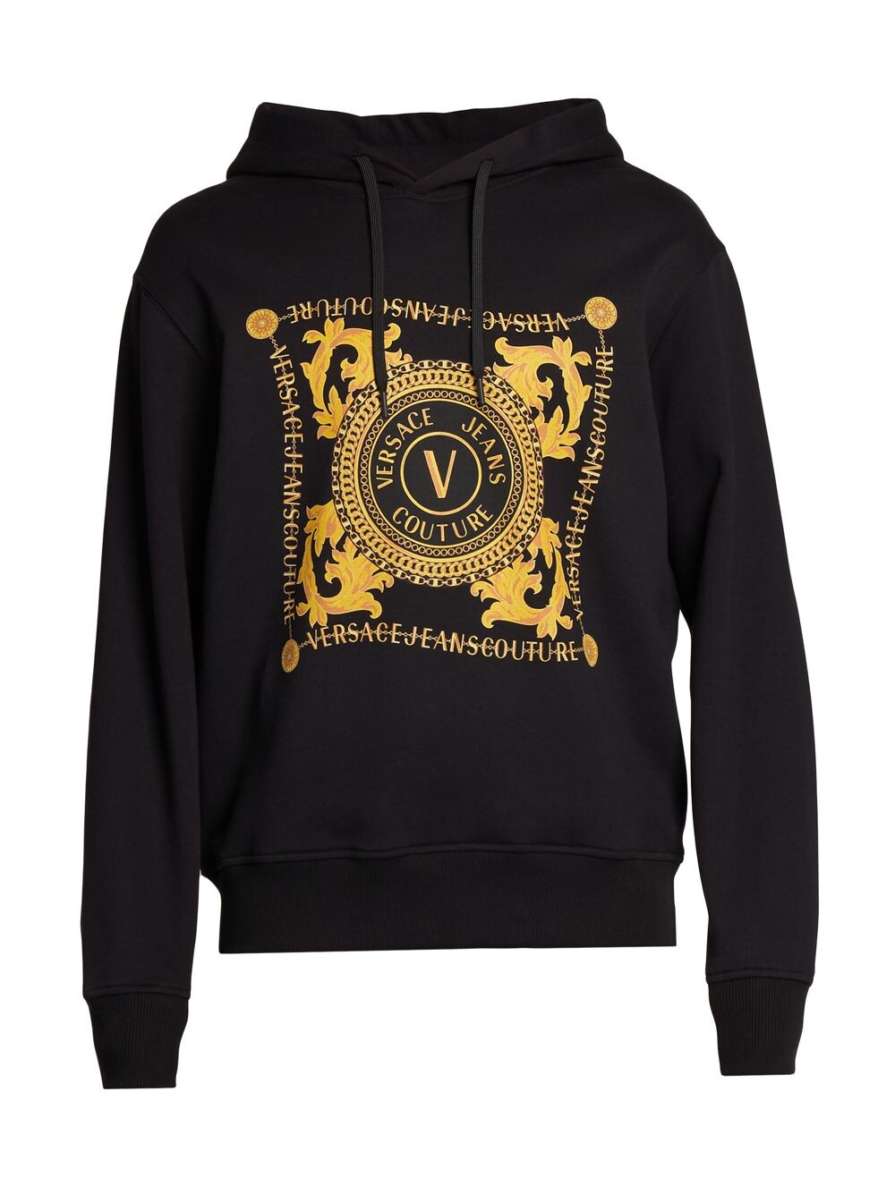 

Худи с логотипом и цепочкой Versace Jeans Couture, черный