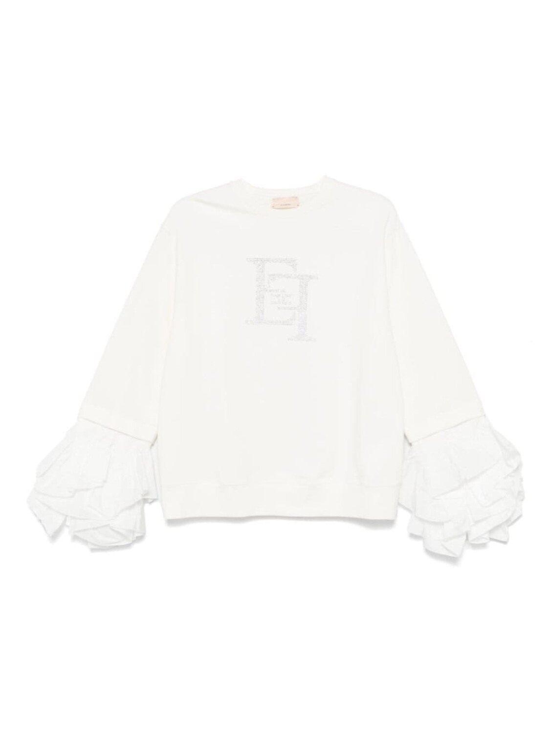 

Elisabetta Franchi La Mia Bambina толстовка с оборками, белый