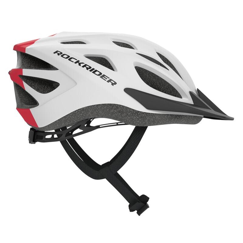 

Велосипедный шлем MTB 500 детский белый/красный BTWIN, цвет rot