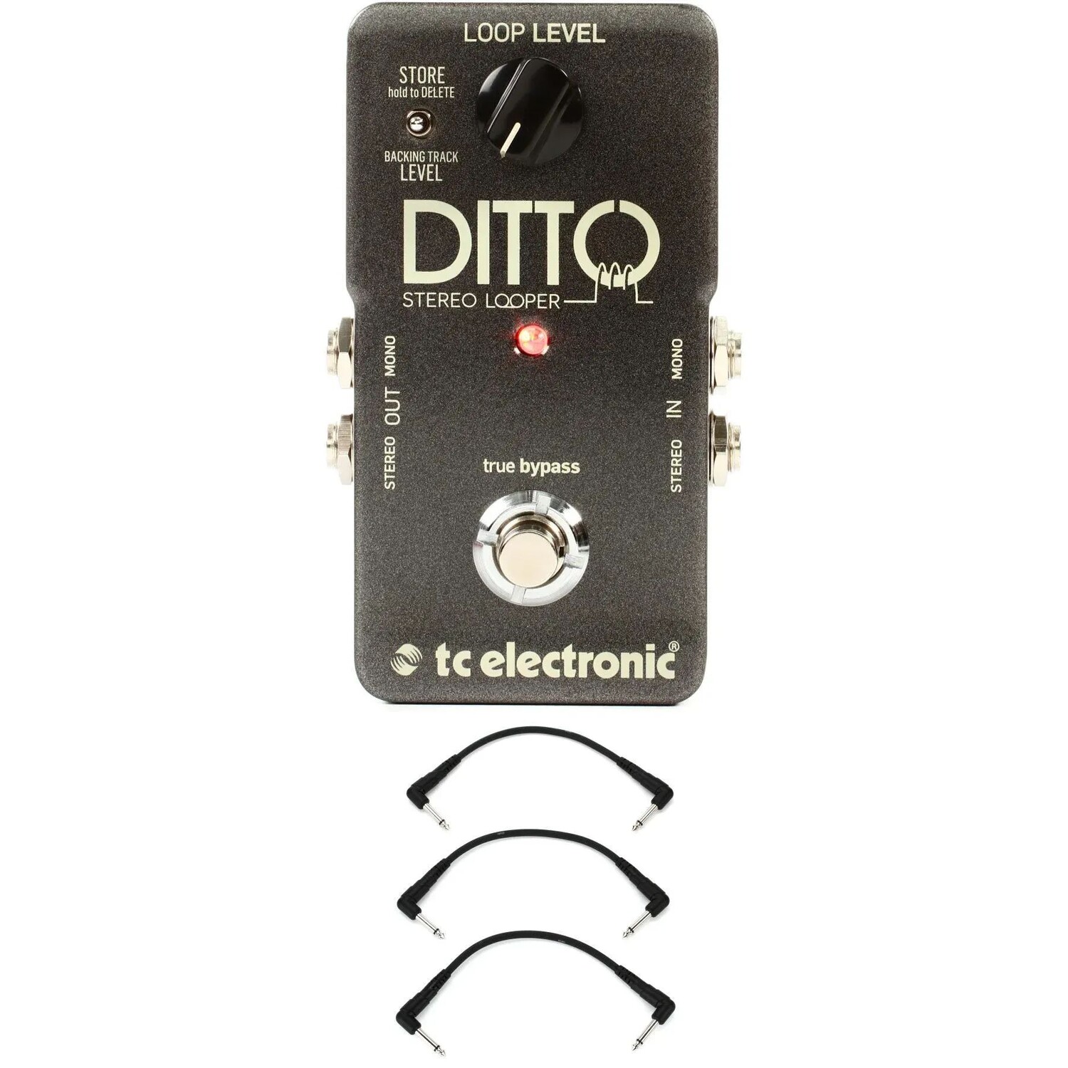 

Педаль стереолупера TC Electronic Ditto с 3 патч-кабелями