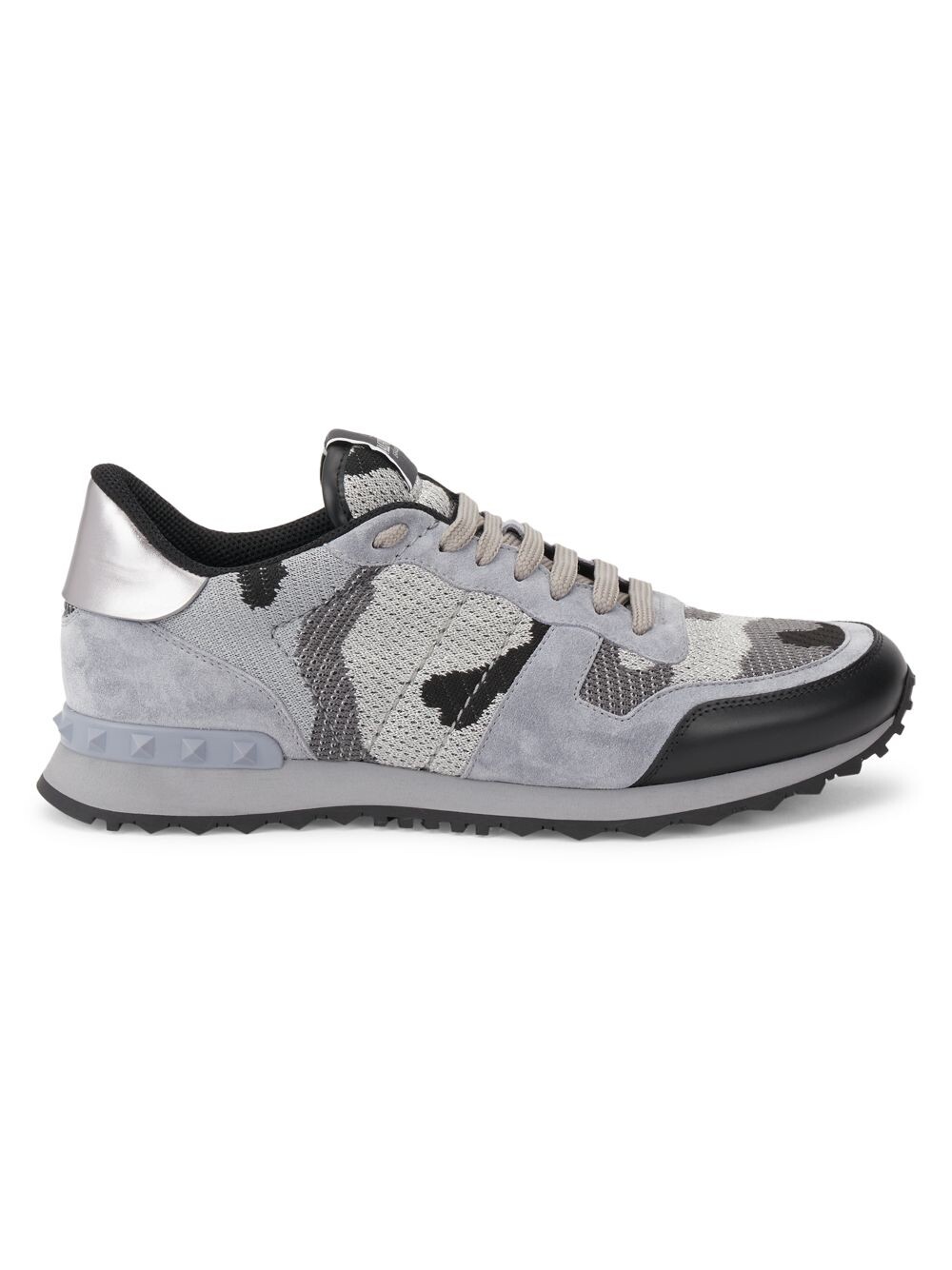 

Кроссовки Rockrunner с люрексом Valentino Garavani, серый